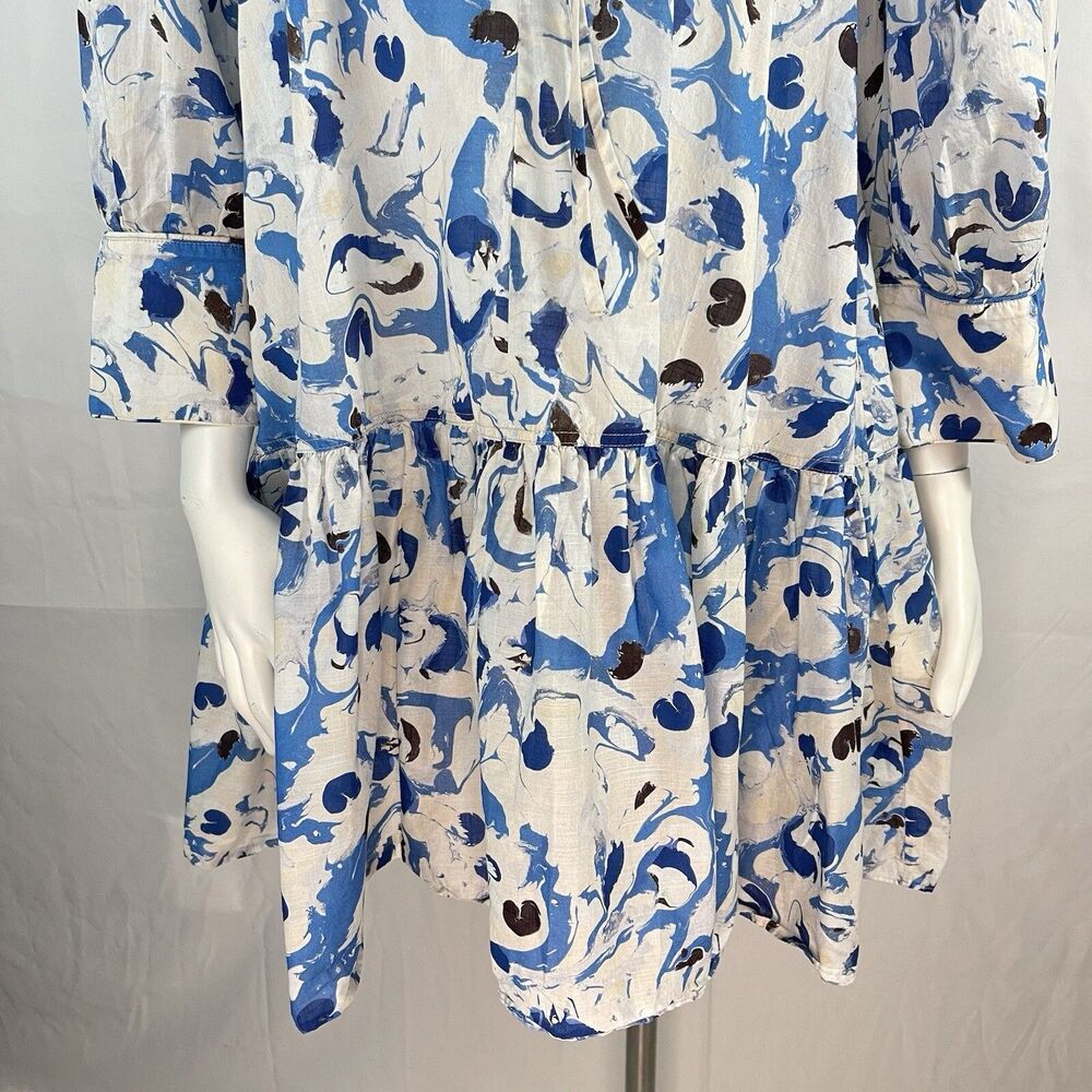 H&M Conscious Exclusive Organic Cotton Babydoll Dress Ruffles XS Resort Summer - Picture 6 of 16